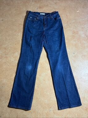 High-Rise Dark Blue Flare Jeans - Women